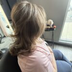 Tape-in hair extensions with an Original Halo by Halo Couture, Custom hair color using a classic foil and single process.