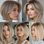 2025 Mid-length haircut and Custom Hair Color with various Blonding & color blurring techniquesques